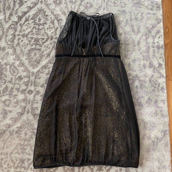 Kay Unger New York Black & Gold Cocktail Dress - Picture 2 of 9